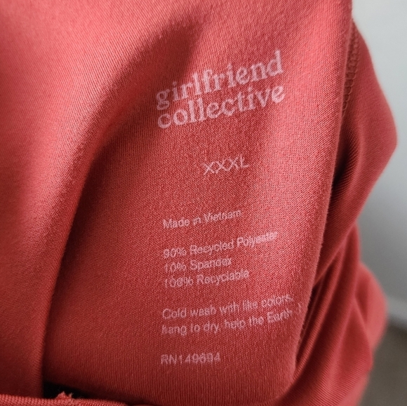 Girlfriend Collective Naomi Tennis Dress Halter Neck In Lava Orange Yoga Run 3X - Picture 10 of 10